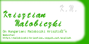 krisztian malobiczki business card